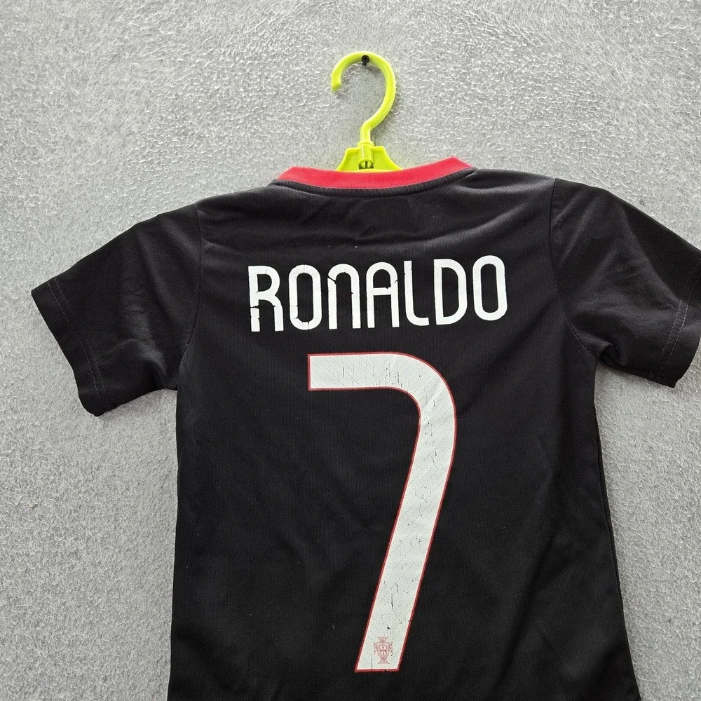 Portugal National Team‎ Boys Jersey 16 Black 2016 Away Nike Cristiano Ronaldo 7